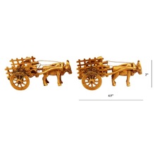 brass bull cart antique showpiece