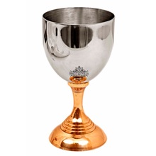 steel copper  glass goblet
