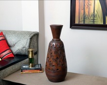 Fine Clay terracotta vase, Style : Antique Imitation