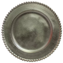 SHINY NICKEL ALUMINIUM Charger Plate, Size : 12.5 INCH