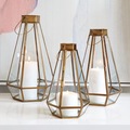 Hexagon Candle Lantern, for Home Decoration, Size : 5.5x10.25, 6.75x12.25 inch