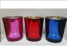 GLASS Tealight Candle Votive, Color : RED