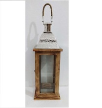 Wood Candle Lantern, for Home Decoration, Size : 22.5 x 65 cm