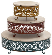 WOODEN TOP WEDDING CAKE STAND