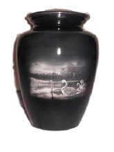 Going Home Swan Classic Cremation Urn, for Adult, Style : American Style