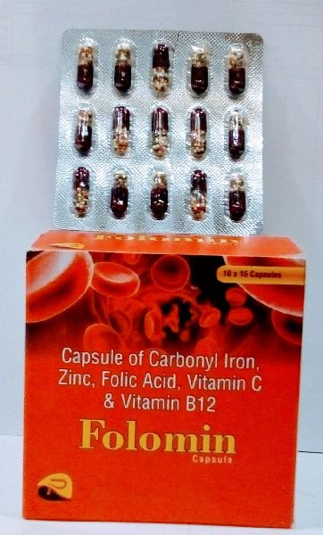 Carbonyl Iron, Zinc, Folic Acid, Vit C & Vit B12 Capsules