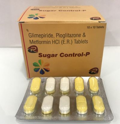 Glimepiride 1mg+Pioglitazone 15mg+Metformin 500mg  ER Tablet
