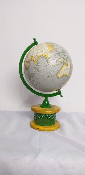 Wood base globe, for Home, Library, Schools, Color : Blue, Golden