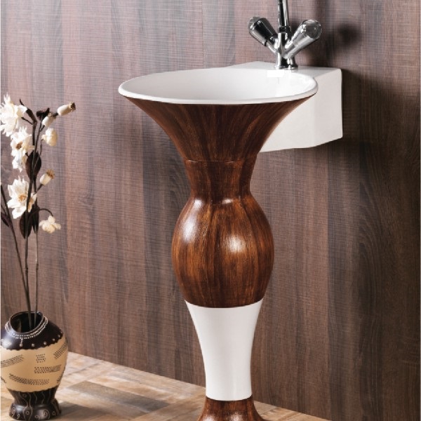 Wooden Dolphin Wash Basin Set