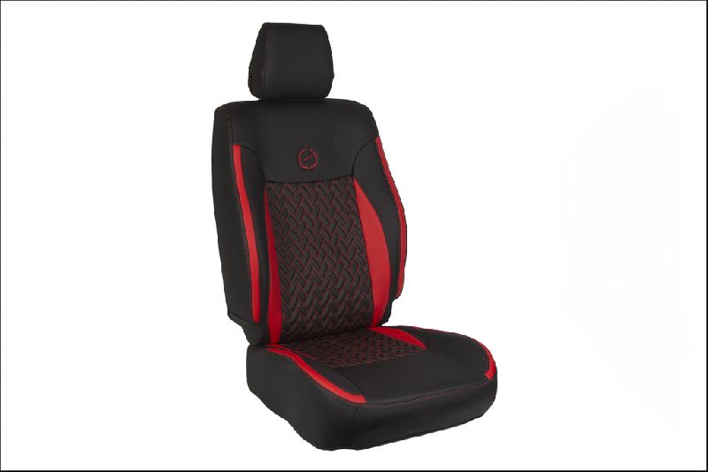 U-Hexa Red  Black Car Seat Covers