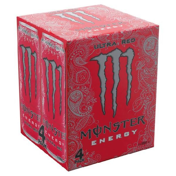 Monster Ultra Red 4 X 500ml Energy Drink