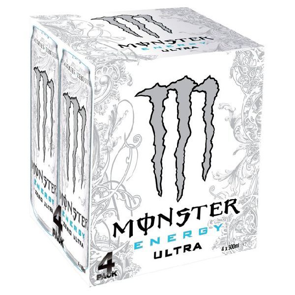 Monster Ultra Zero 4 X 500ml Energy Drink