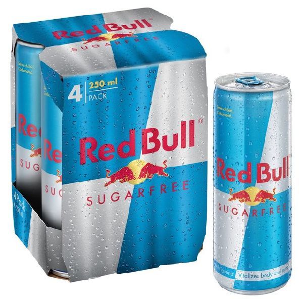 Red Bull Sugar Free 4 X 250ml