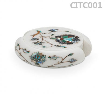 Marble Inlay Tea Coaster