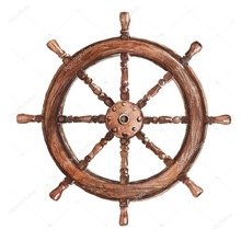 Nautical Wood Ship Wheel Wall Decor