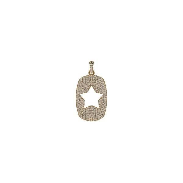 Diamond Jewelry Star Tag Pendant
