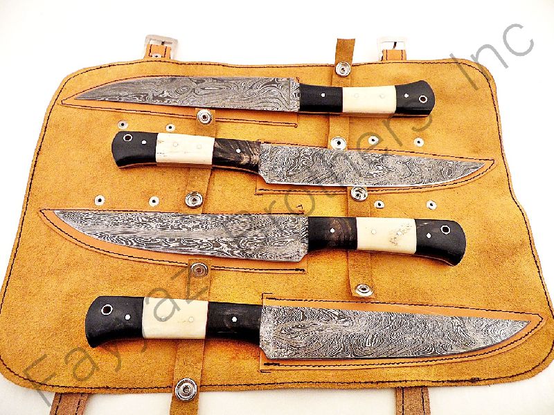 Chef Set FBK-1038 Custom Made Damascus Steel Kitchen Knife Set