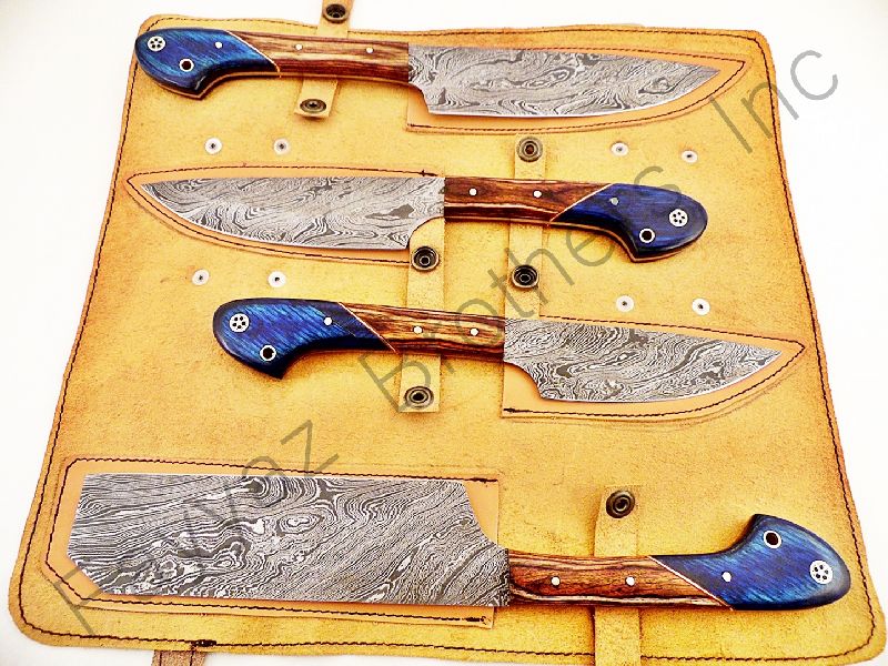 Chef Set FBK-1041 Custom Made Damascus Steel Kitchen Knife Set