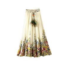 Printed Designer Skirt, Size : All