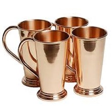Metal Hammered Copper Mugs, Style : GIFT BOX