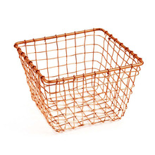 Rectangular Copper Wire Fruit Basket