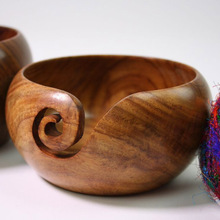 wooden yarn bowl