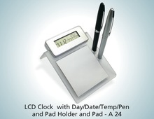 digital clock with pen stand