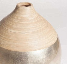 Round handicraft bamboo Vase, for Decorative, Home Decoration, Style : AMERICAN STYLE