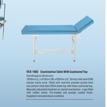 Examination Table With Cushioned Top