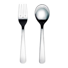Stainless Steel Salad Server Cutlery Set, Size : 22 cm