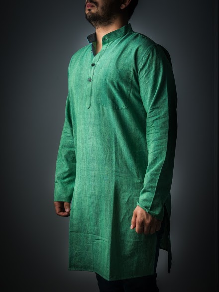 Cotton Mens Handloom Long Kurta, Size : XL