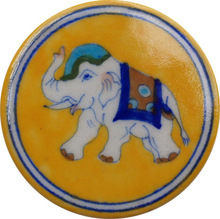 Ceramic Blue Pottery Tea Coaster, Feature : Eco-Friendly, Stocked