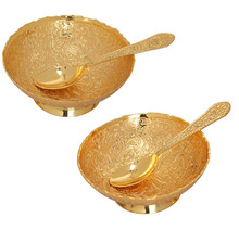 Metal brass two bowl set, Features : India
