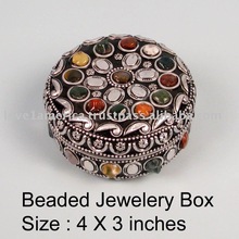 beaded jewelery box