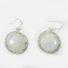 Shilpi impex ainbow moonstone Earring