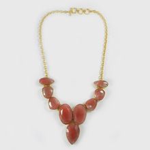 Cherry Crackle Glass Necklace