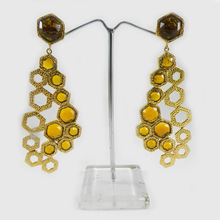 Citrine hydro gold plated Earring
