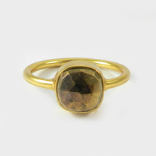Copper Pyrite Gemstone ring
