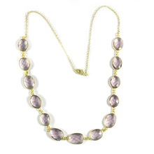Pink amethyst hydro Necklace
