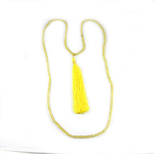 Yellow glass beaded Necklace