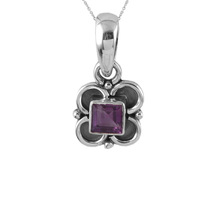 African amethyst sterling silver pendant, Occasion : Party