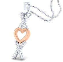Designer heart shape diamond pendant, Occasion : Engagement