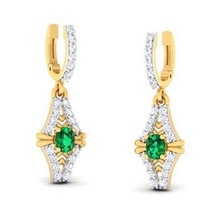 Emerald earring gold jewelry earring, Occasion : Anniversary, Engagement, Gift, Party, Wedding
