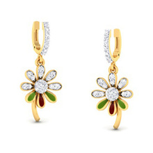  Flower shaped diamond earrings, Occasion : Anniversary, Gift, Party