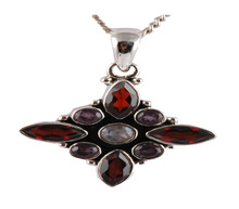  Multi color stone pendant, Occasion : Gift