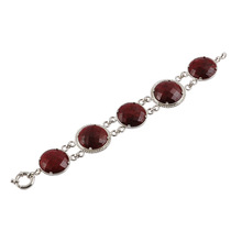 red corundum stud gemstone bracelets