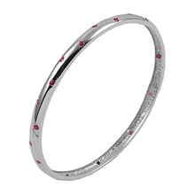 ruby gemstone sterling silver bangle