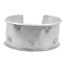 Sterling silver bangle stud with CZ fashion jewelry