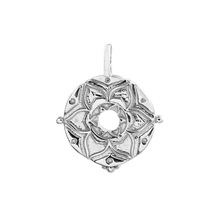 Sterling silver charm pendant plain