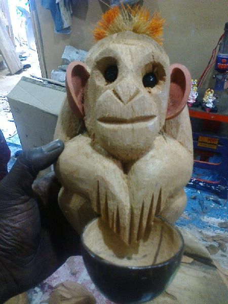 Organic Material Handicraft Coconut Monkey, for Home Decoration, Feature : India